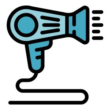 Hairy dryer icon vector flat Stock Illustration