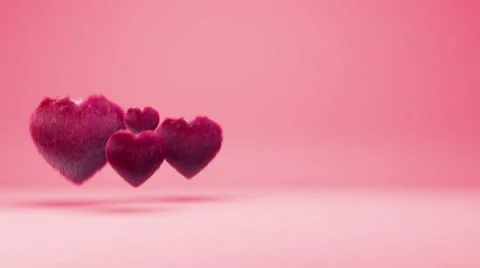 Hairy Hearts Background Animation for Valentines Day and Wedding. Video stock 59138306