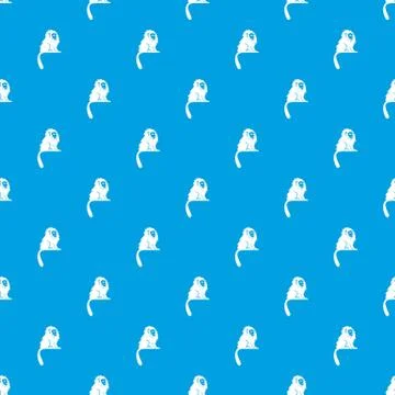 Hairy monkey pattern seamless blue Stock Illustration