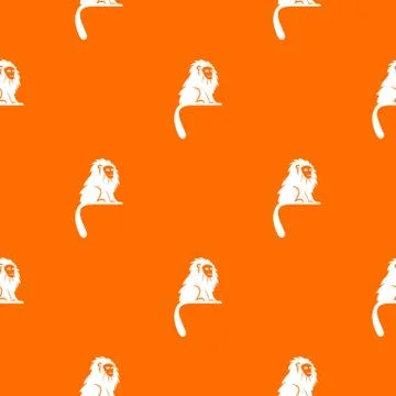 Hairy monkey pattern seamless Stock Illustration