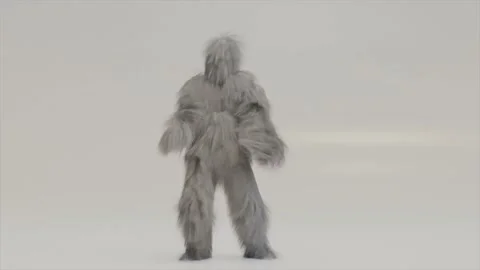 Hairy Monster Dancing Stock Footage 132444099