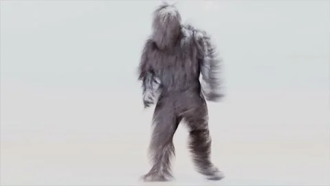 Hairy Monster Dancing Stock Footage 132505903