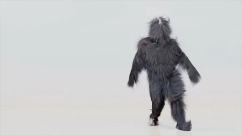 Hairy Monster Dancing Stock Footage 133125824