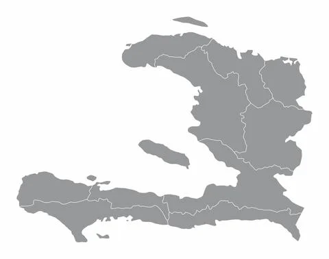 Haiti administrative map Stock Illustration