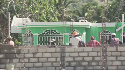 Haiti - Building Construction Stock Footage 180179830