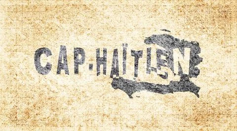 Haiti Cap Haitien Typography Map Stock Illustration