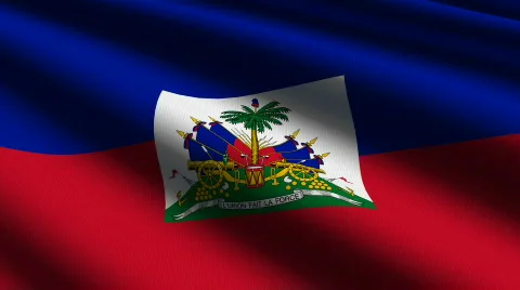Haiti close-up flag - HD Loop Stock Footage