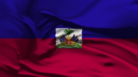 Haiti Closeup Canada Flag Wave Loop waving in wind Realistic Canada Flag bac Stock Footage 321809009