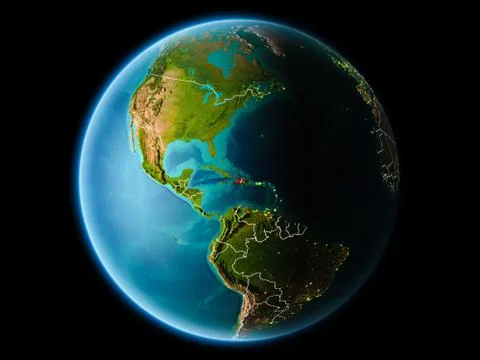 Haiti in the evening Illustrazione stock