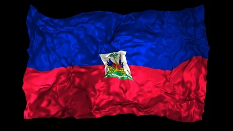 Haiti flag Stock Footage 110815208