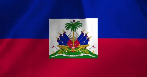 Haiti flag waving with the wind background loop video animation Video stock 327172049