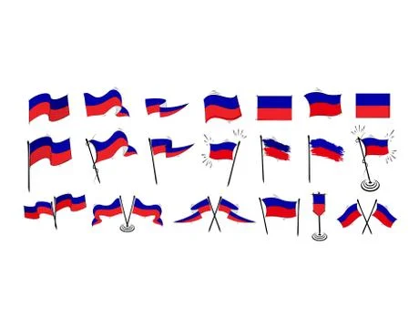 Haiti flag on white background in vector illustration Stock Illustration