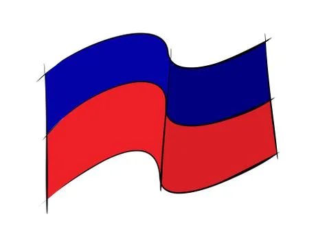 Haiti flag on white background in vector illustration Stock Illustration