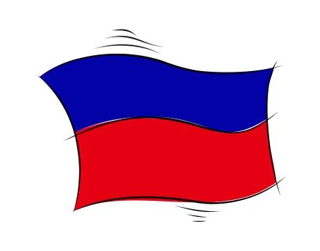 Haiti flag on white background in vector illustration Stock Illustration