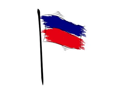 Haiti flag on white background in vector illustration Stock Illustration