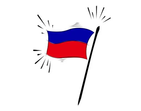 Haiti flag on white background in vector illustration Stock Illustration