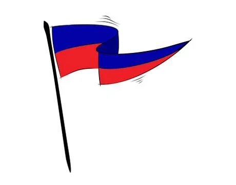 Haiti flag on white background in vector illustration Stock Illustration