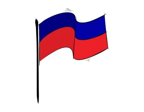 Haiti flag on white background in vector illustration Stock Illustration