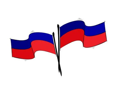 Haiti flag on white background in vector illustration Stock Illustration