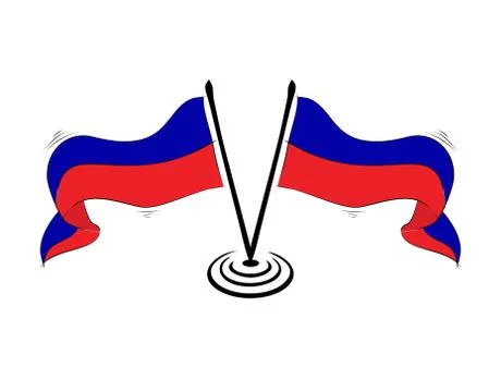 Haiti flag on white background in vector illustration Stock Illustration