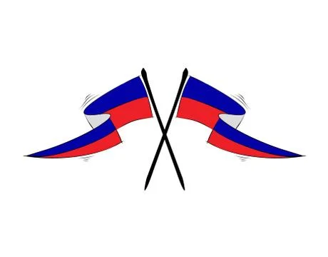 Haiti flag on white background in vector illustration Stock Illustration