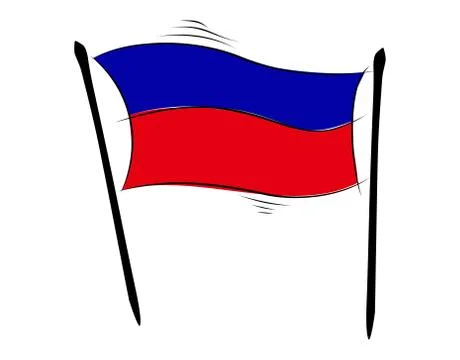 Haiti flag on white background in vector illustration Stock Illustration