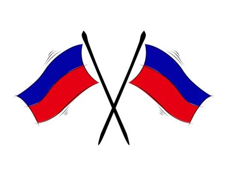 Haiti flag on white background in vector illustration Stock Illustration