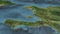 Haiti, glide over the map, outlined 4k or 4k+ Resolution