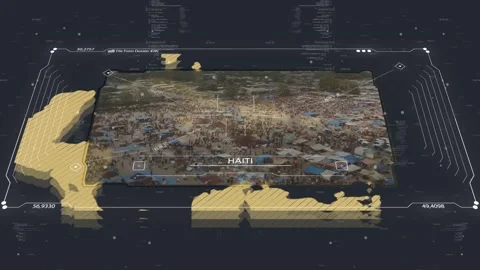 Haiti Intel Map Stock Footage 331153527