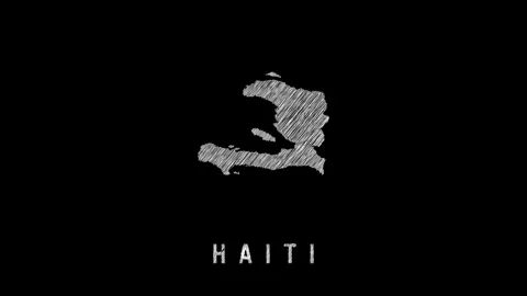 Haiti map appearing on black background 스톡 동영상 316250960