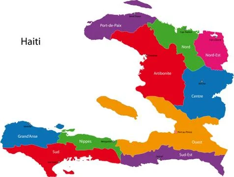 Haiti map Stock Illustration
