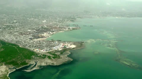 Haiti - Port Au Prince Aerial Stock Footage