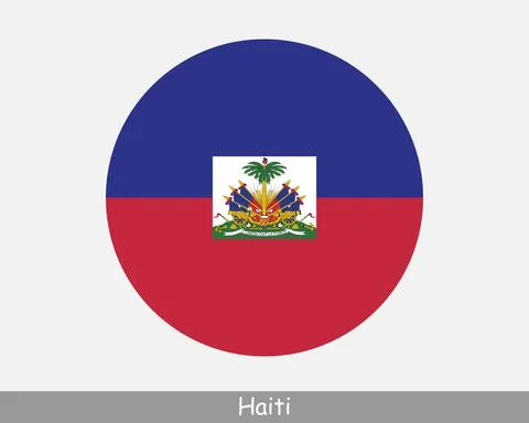 Haiti Round Flag Stock Illustration