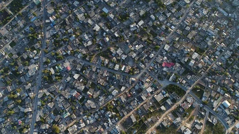 Haiti Urban City Bird's Eye View Stock Footage