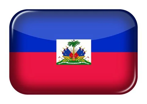 Haiti web icon rectangle button Stock Illustration