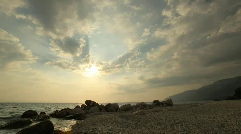 Haiti_sunset_timelapse Stock Footage 739969