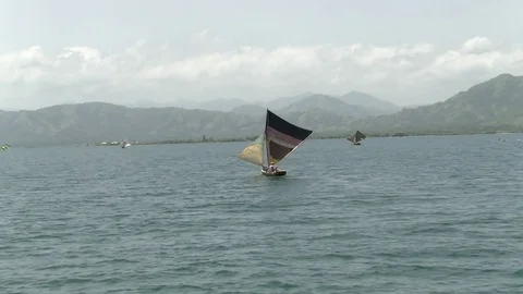 Haitian Boats Stock Footage 74139937