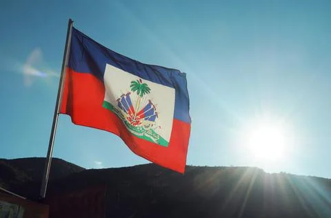 Haitian flag  스톡 사진