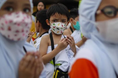 Hajj simulation program known as 'Little Hajj 2022' made for kindergarten childr Stock Photos