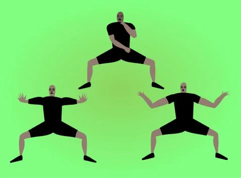 Haka dancers Stock Illustration