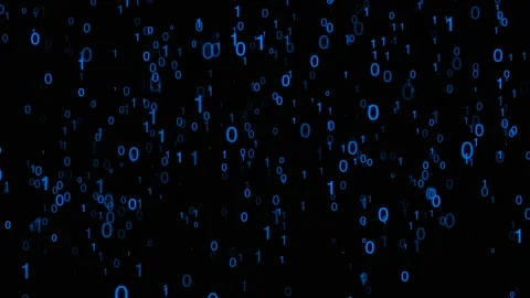 Haker's raining programming code blue color Stock Footage 96293187