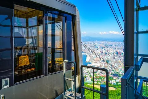 Hakodate mountain ropeway Stock Photos