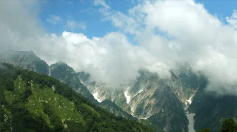 Hakuba and dynamic clouds Video stock 66747419
