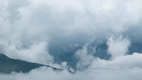 Hakuba mountain and clouds time lapse in Nagano Prefecture, Japan. Stock Footage 99389519