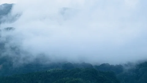 Hakuba mountain and clouds time lapse in Nagano Prefecture, Japan. Stock Footage 100259307