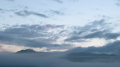 Hakuba mountain and clouds time lapse in Nagano Prefecture, Japan. Video stock 100259390