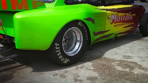 Hal Far, Malta - April 20, 2019; Servicemen preparing an old and powerful drag r Video stock 108853981