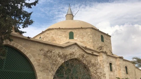 Hala Sultan Tekke in Larnaca Video stock 98143519