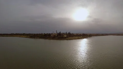 Hala Sultan Tekke at Larnaca Stock Footage 107879508
