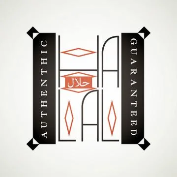Halal signage Stock Illustration